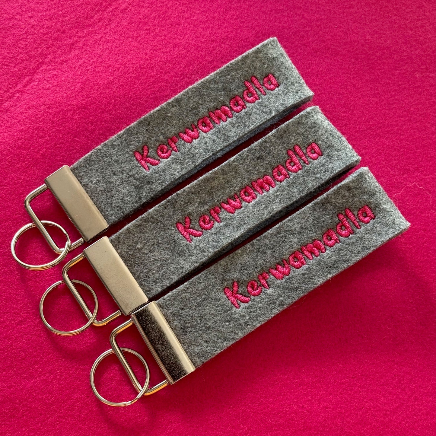 Schlüsselanhänger bestickt - "Kerwaborsch" und "Kerwamadla"