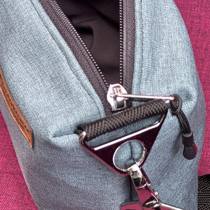 Umhängetasche "Leni" allwettertauglich- EInzelstück Uni Softshell Dunkelmint
