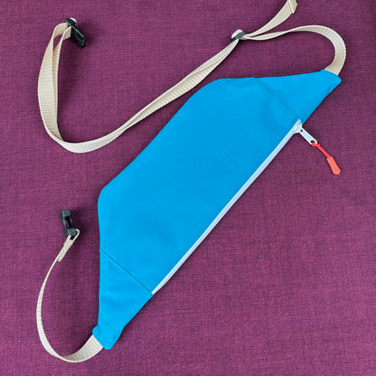 Bauchtasche "Karo" - Einzelstück Sommer in Türkis