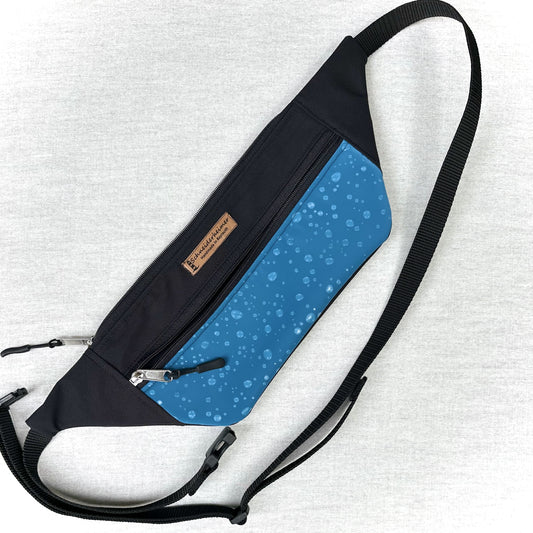 Bauchtasche "Karo" - Einzelstück Regentropfen