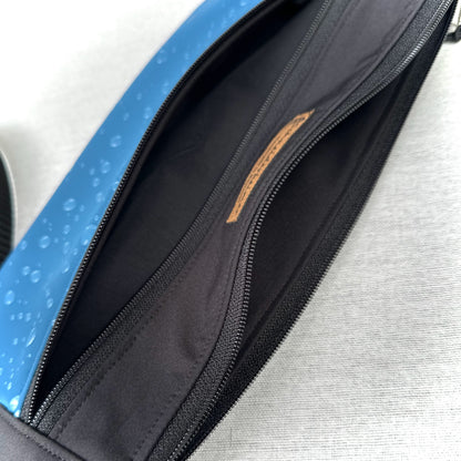 Bauchtasche "Karo" - Einzelstück Regentropfen