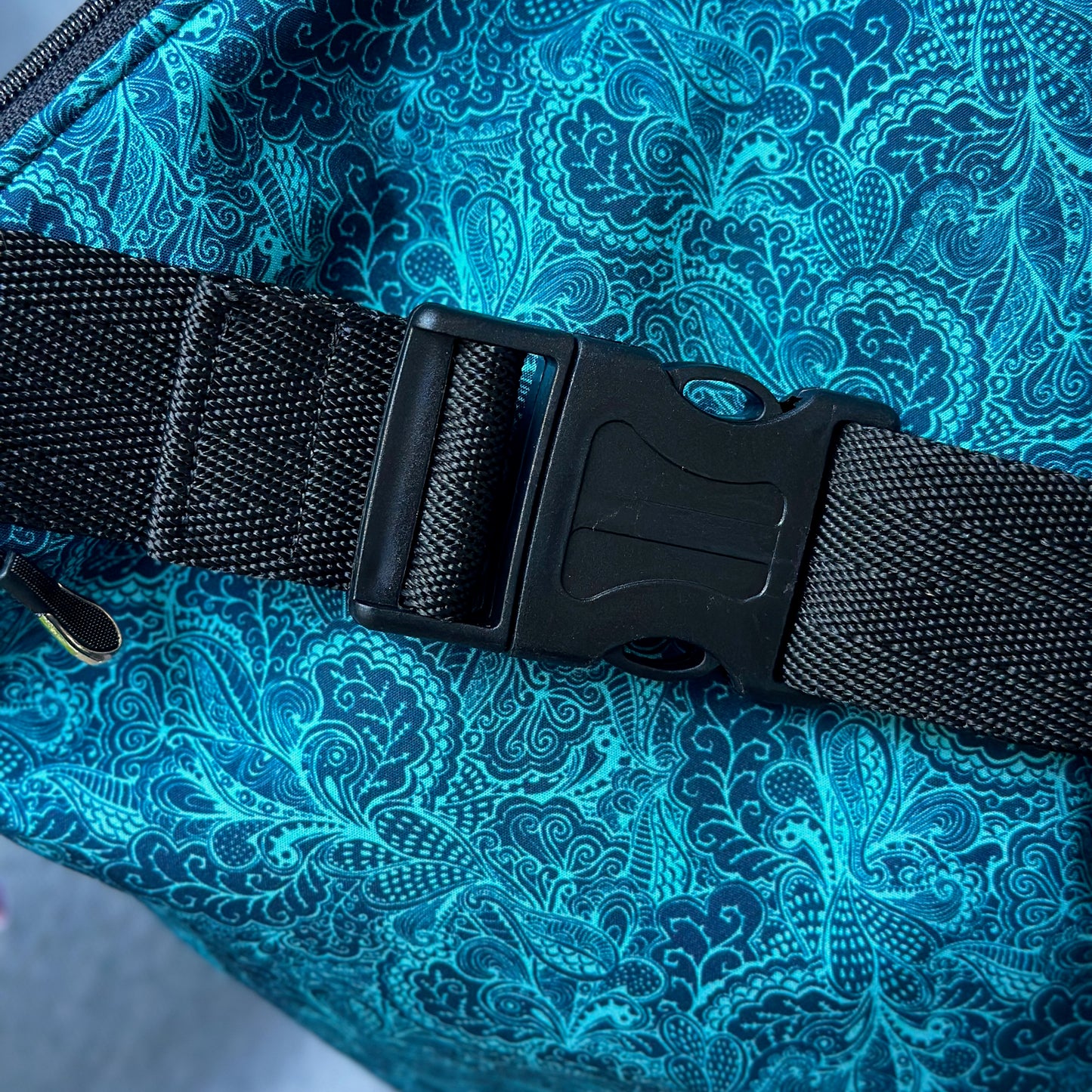 Thermotasche "Kalte Sophie" - Einzelstück Softshell Paisleys Petrol