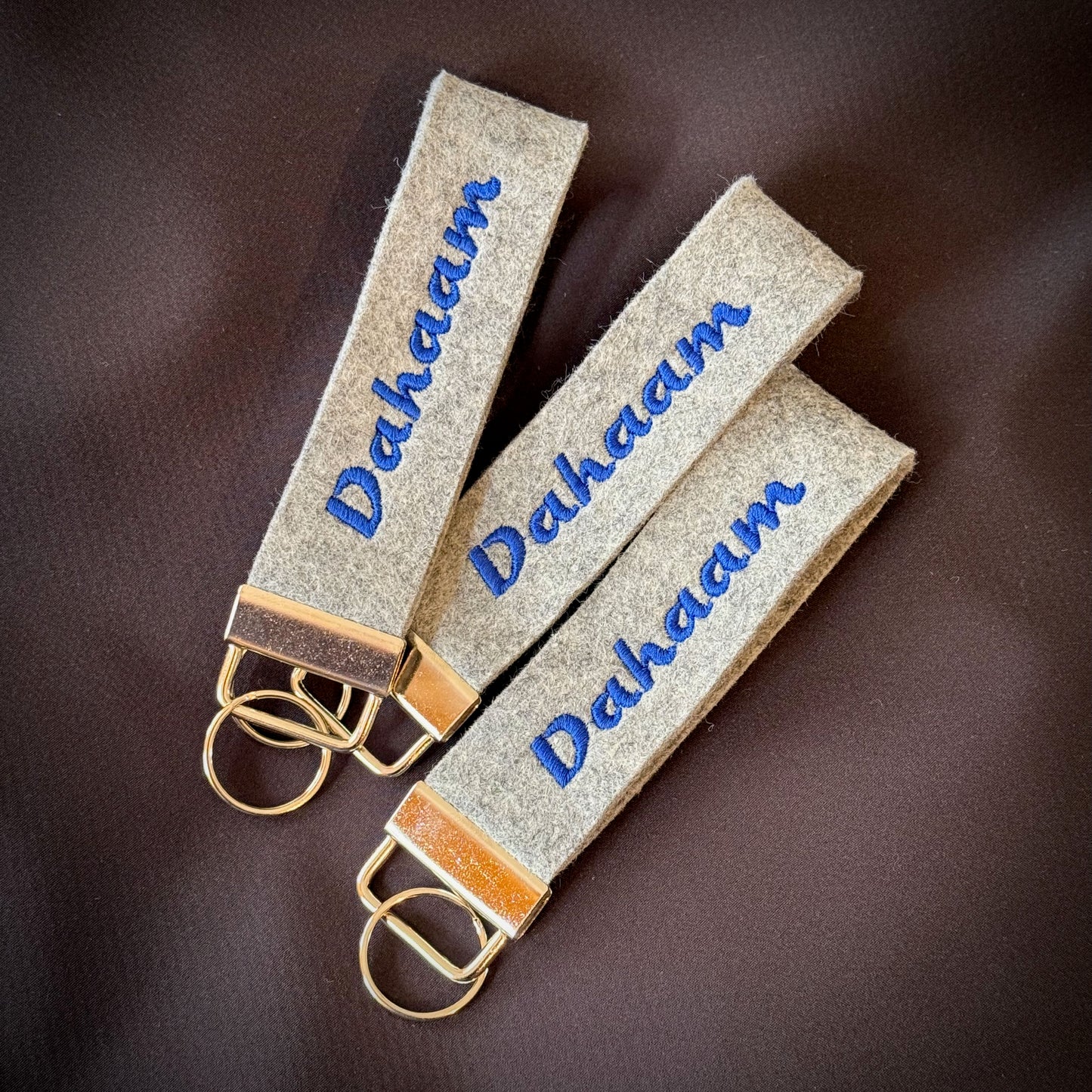 Schlüsselanhänger bestickt - "Dahaam"