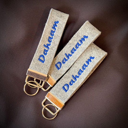 Schlüsselanhänger bestickt - "Dahaam"