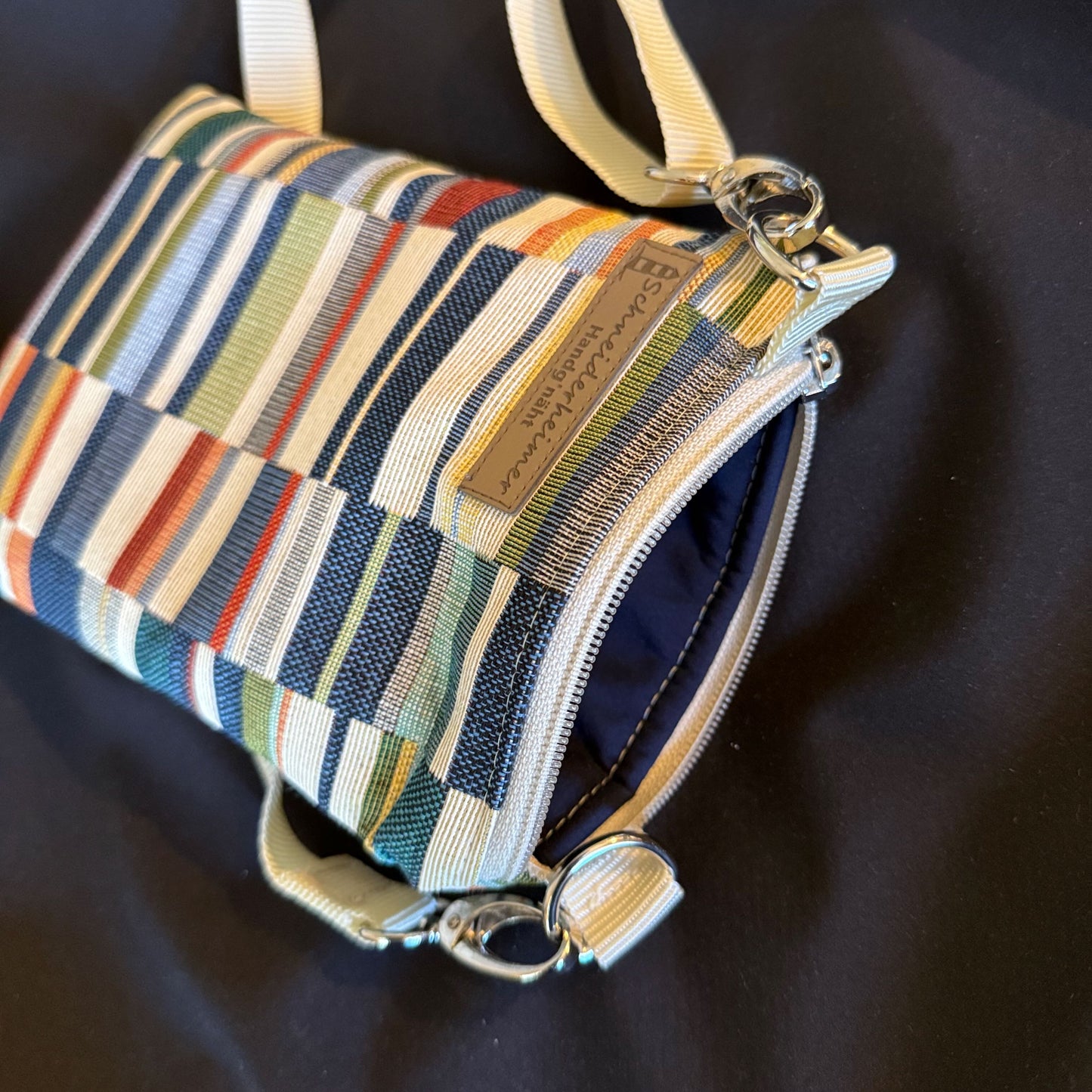 Handytasche "Frieda" - Einzelstück Gobelin Balken