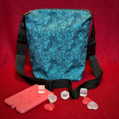 Thermotasche "Kalte Sophie" - Einzelstück Softshell Paisleys Petrol