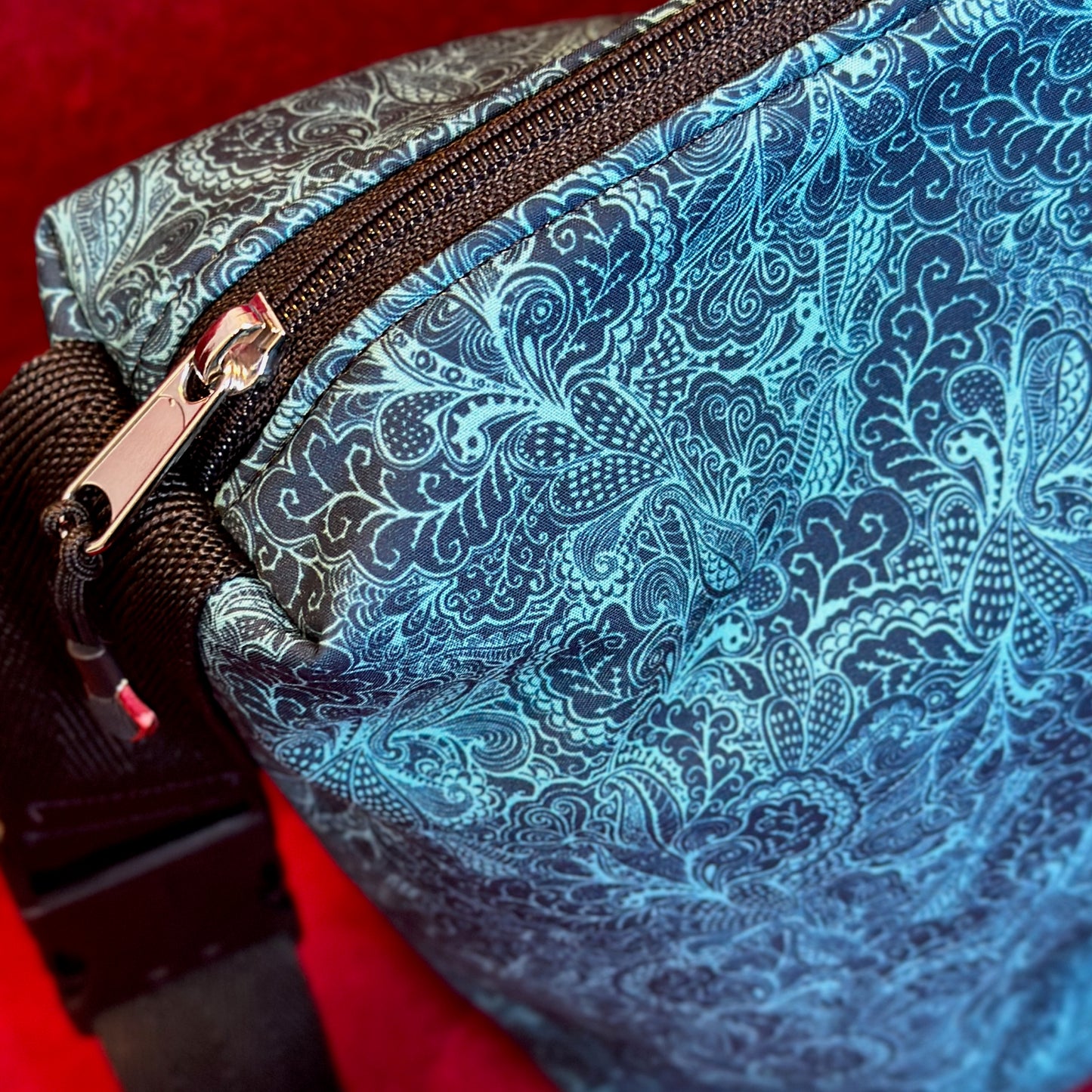 Thermotasche "Kalte Sophie" - Einzelstück Softshell Paisleys Petrol