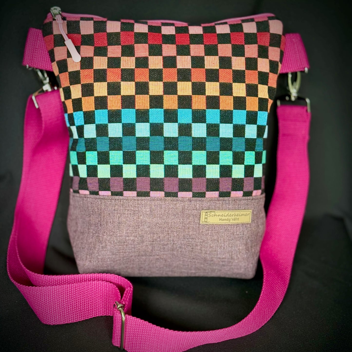 Umängetasche "Petra" - Einzelstück Bunte Quadrate