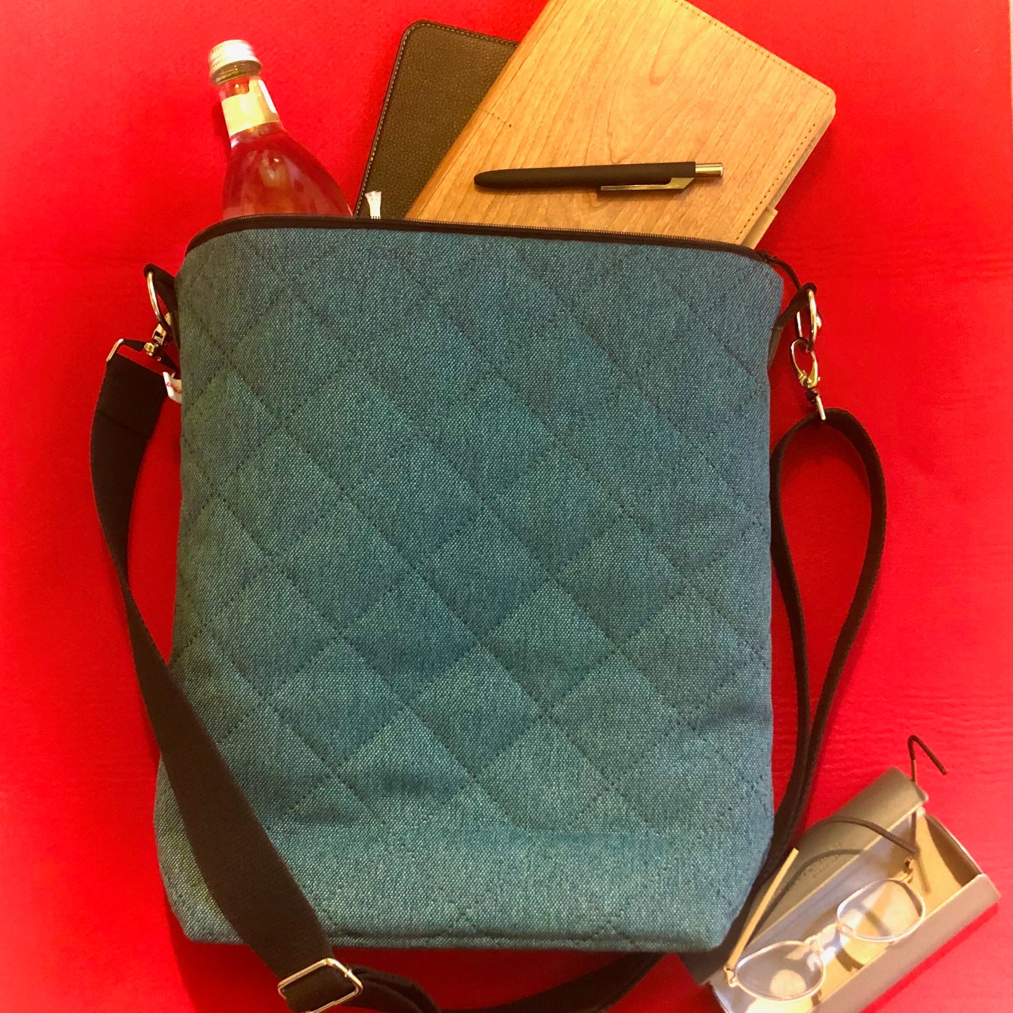 Große Umhängetasche "Kerstin" in Stepp