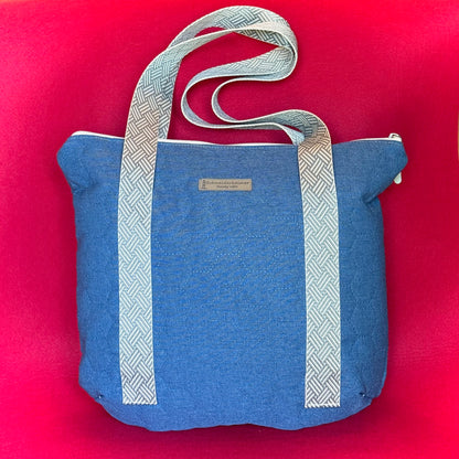 Shopper "Krambeutel in Stepp" - Einzelstück Blau