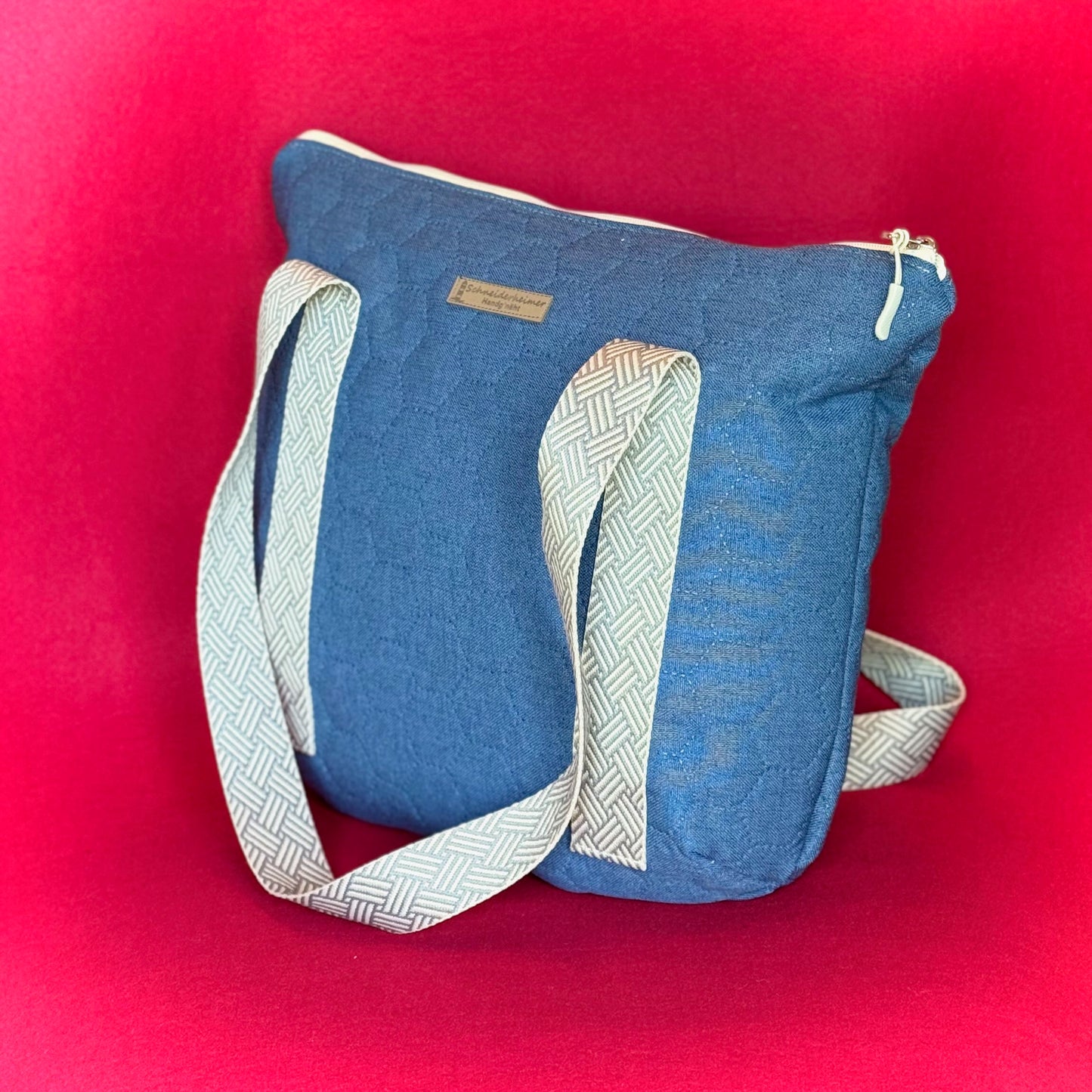 Shopper "Krambeutel in Stepp" - Einzelstück Blau