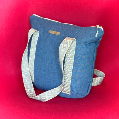 Shopper "Krambeutel in Stepp" - Einzelstück Blau
