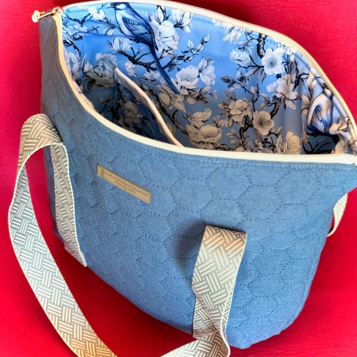 Shopper "Krambeutel in Stepp" - Einzelstück Blau
