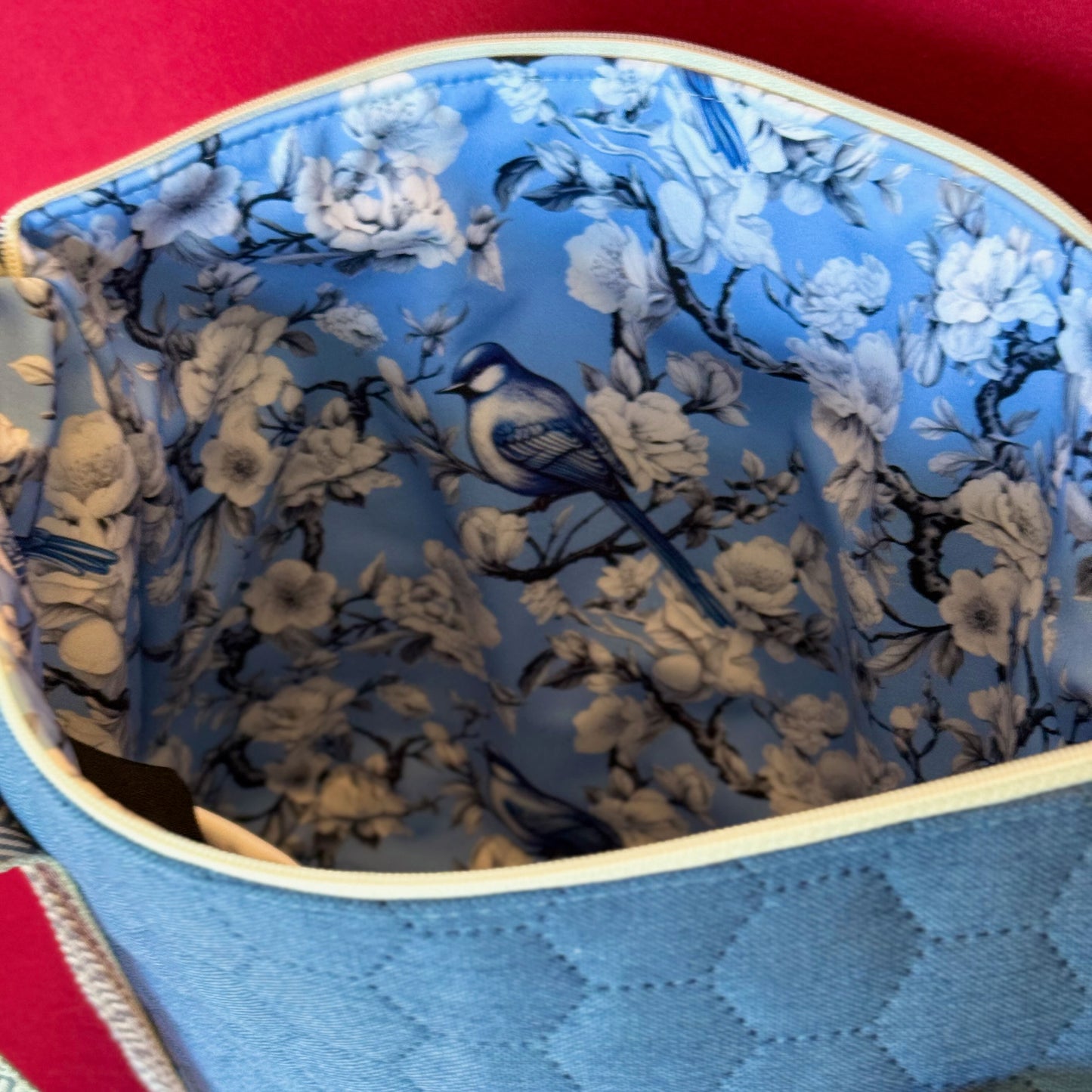 Shopper "Krambeutel in Stepp" - Einzelstück Blau