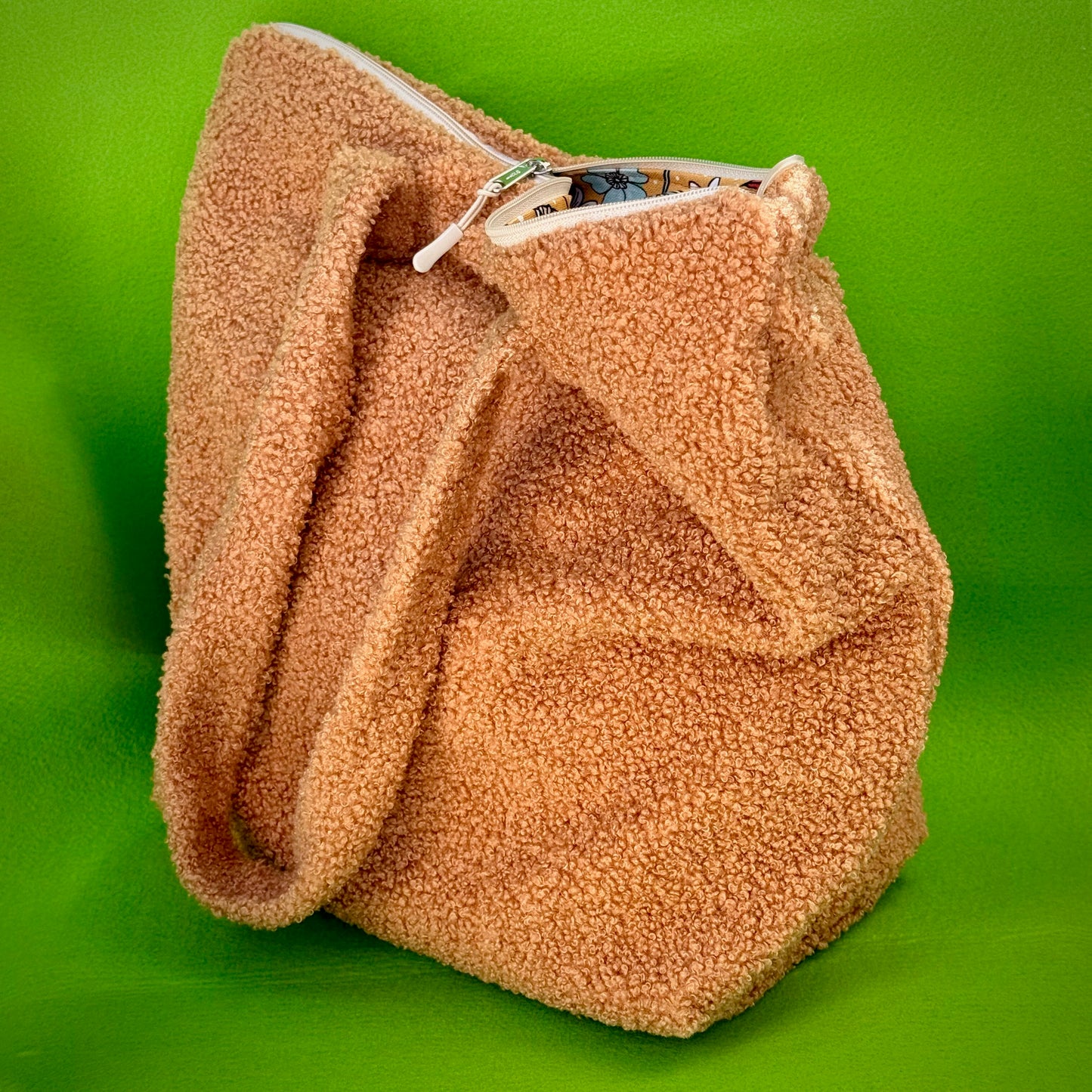 "VielKramBeutel" Boucle-Shopper - Einzelstück Ocker