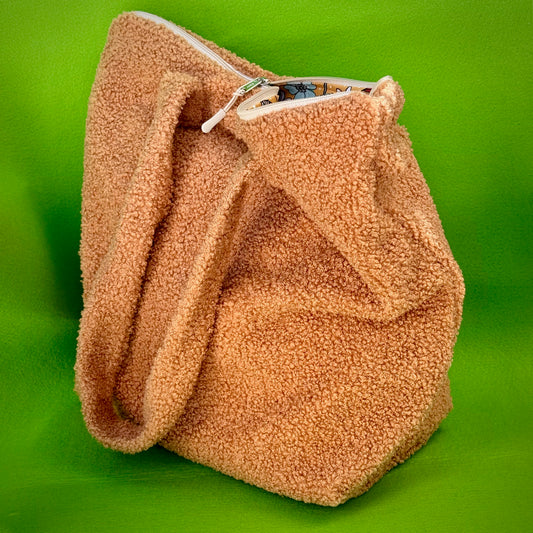 "VielKramBeutel" Boucle-Shopper - Einzelstück Ocker