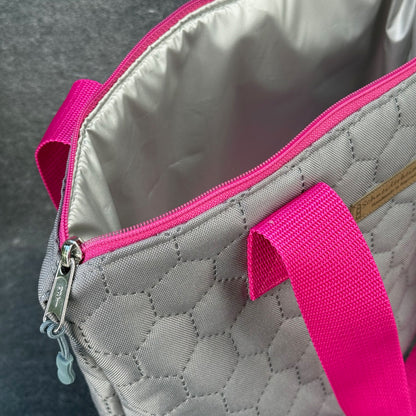 Thermotasche "Kühler Krambeutel" Kleingröße - Steppstoff silbergrau