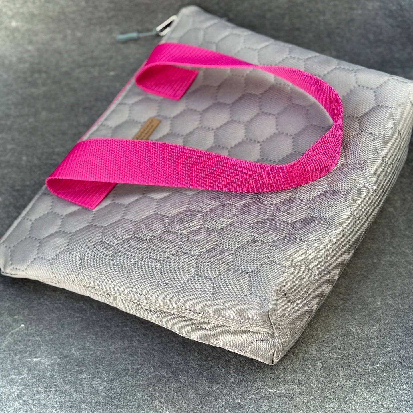 Thermotasche "Kühler Krambeutel" Kleingröße - Steppstoff silbergrau