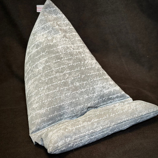 "Buchhalter" für dicke Wälzer- Einzelstück Schrift auf Grau