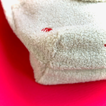 "VielKramBeutel" Boucle-Shopper - Einzelstück Fliegenpilze