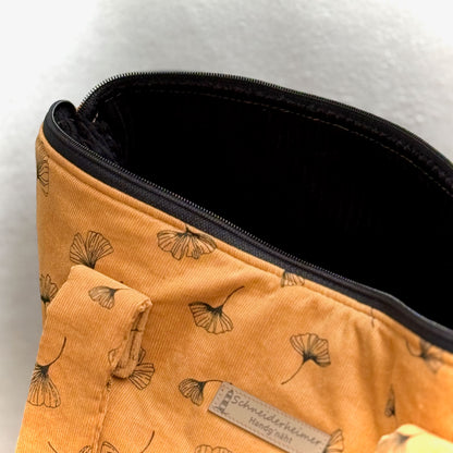 "VielKramBeutel" Cord-Shopper - Einzelstück Gingko