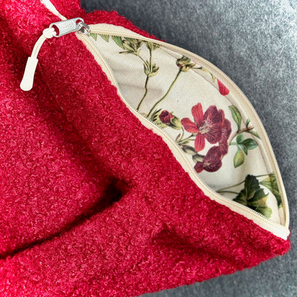 "VielKramBeutel" Boucle-Shopper - Einzelstück Bordeaux