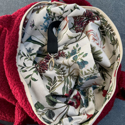 "VielKramBeutel" Boucle-Shopper - Einzelstück Bordeaux