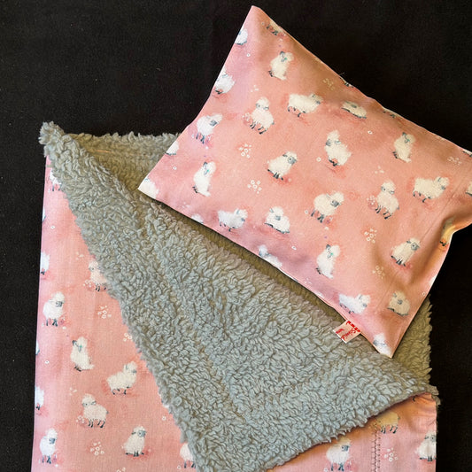 Kuschel-Set - Schäfchen rosa