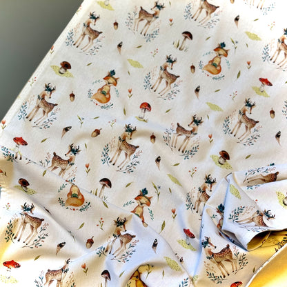 Babydecke - "Yogafuchs und Rehlein"