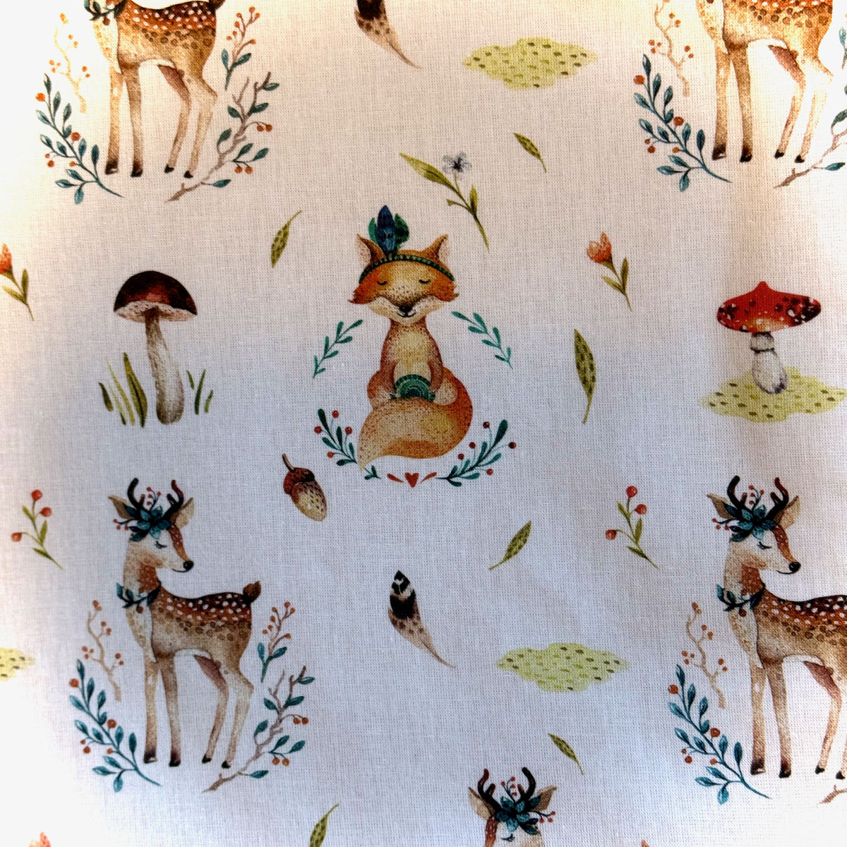 Babydecke - "Yogafuchs und Rehlein"