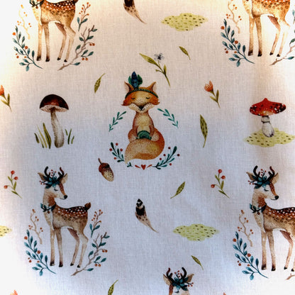 Babydecke - "Yogafuchs und Rehlein"