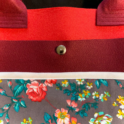 Filzshopper "Molly" - Rosenrot