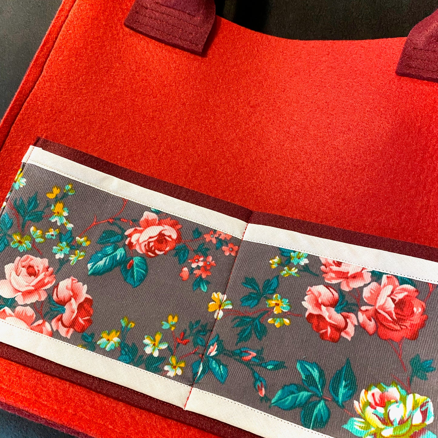 Filzshopper "Molly" - Rosenrot