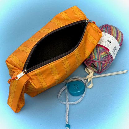 Projekttasche "Luzie" - Maßband Orange