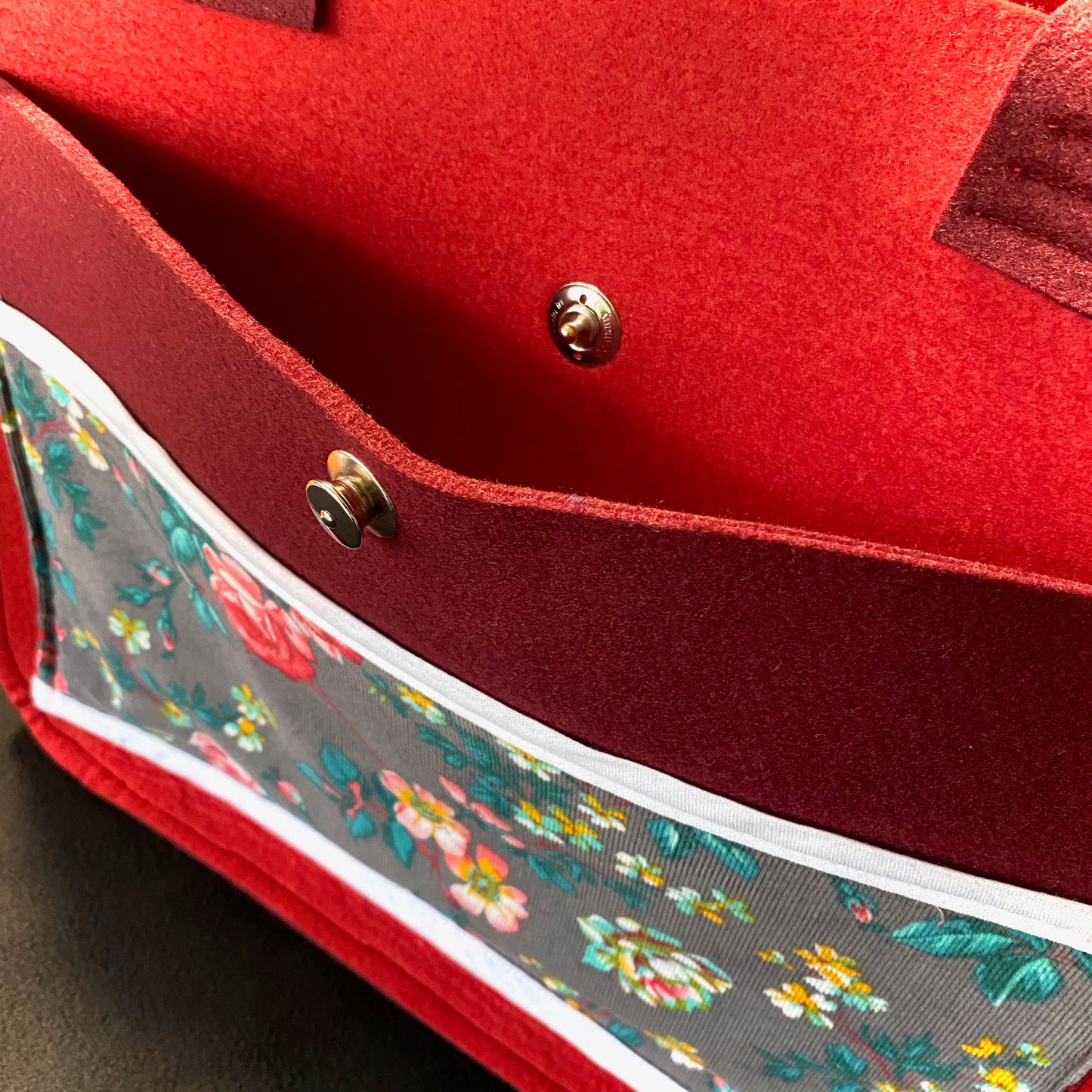 Filzshopper "Molly" - Rosenrot