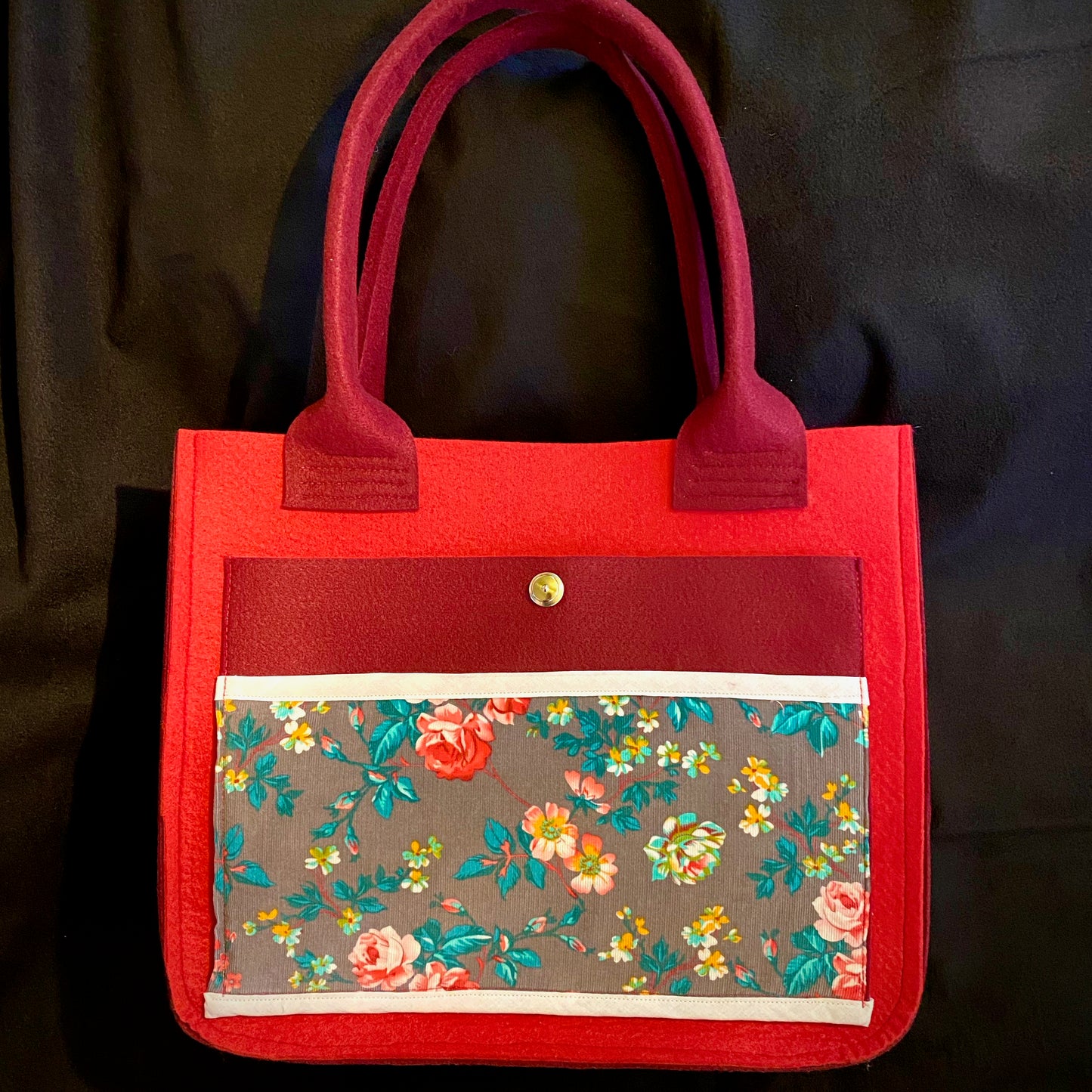 Filzshopper "Molly" - Rosenrot