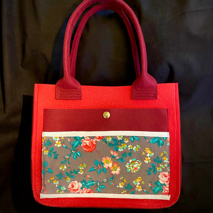Filzshopper "Molly" - Rosenrot