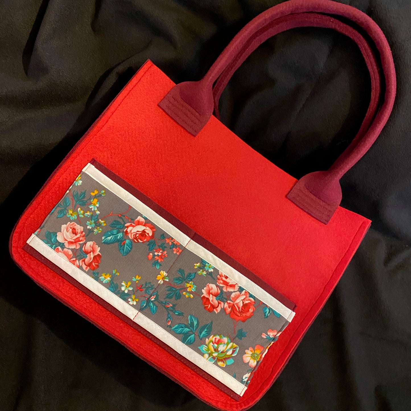 Filzshopper "Molly" - Rosenrot