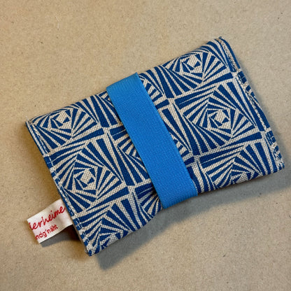 "Seifentäschchen" - Einzelstück Grafisch Türkis